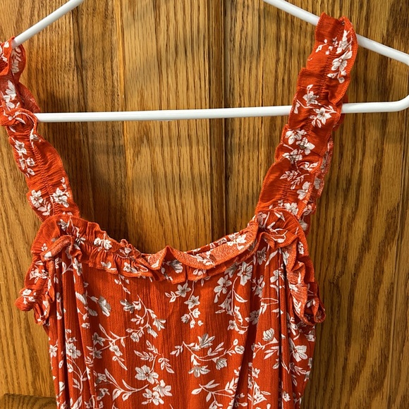 Lulu’s Orange Floral Dress - Picture 2 of 4